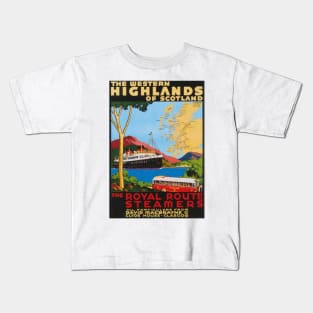 Vintage Travel - Scotland Highlands Kids T-Shirt